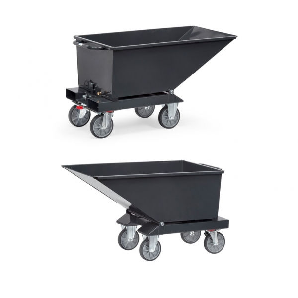 Muldenkipper, 250 bis 800 l Inhalt, anthrazitgrau