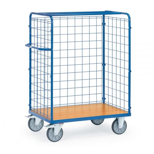 Paketwagen mit Drahtgitterwänden 600 kg, mit 3 Drahtgitterwänden