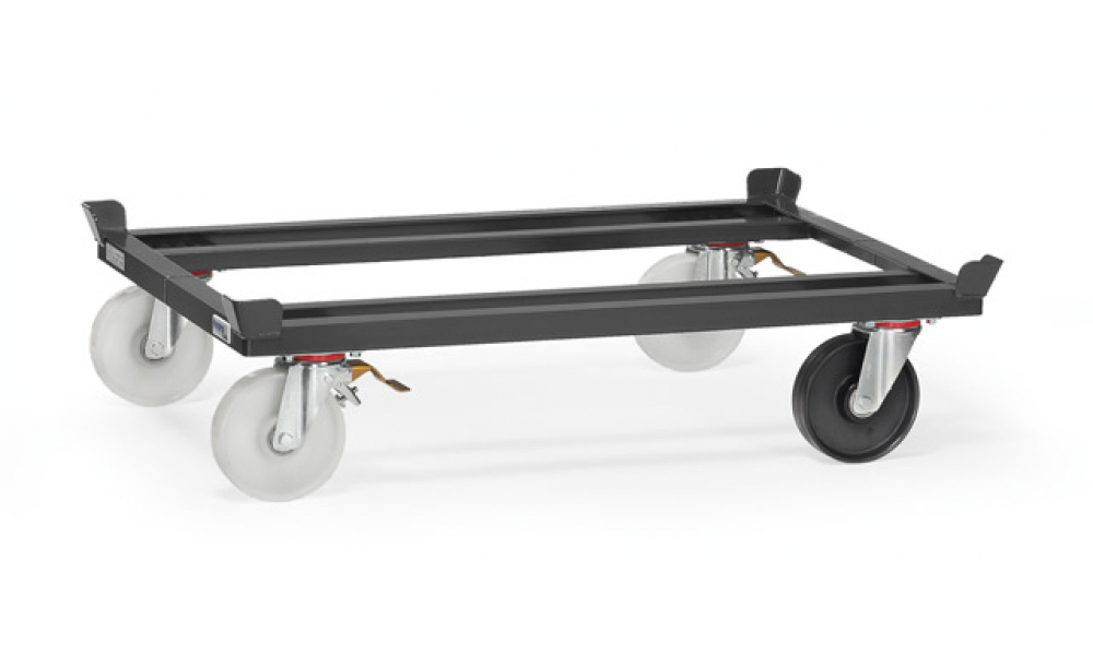 Paletten-Fahrgestelle in Anthrazitgrau (RAL 7016) für marktübliche Routenzüge