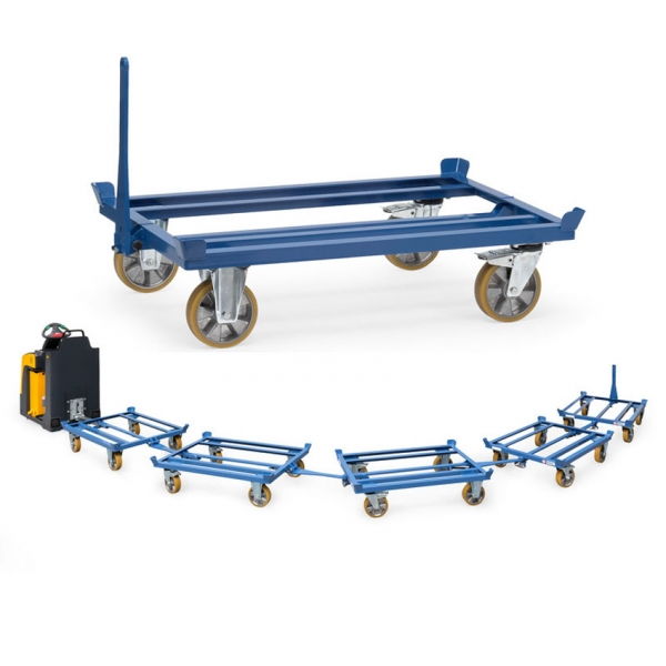Paletten-Fahrgestelle als Routenzug, Tragkraft 1000kg, Ladefläche 1210x810mm