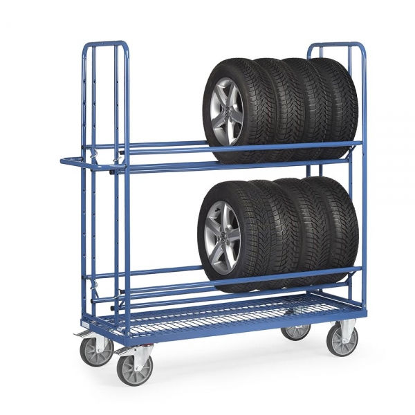 Reifenwagen 400 kg,  mit 2 Ladeflächen 1420x610 mm