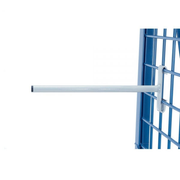 Rohrträger Stahl geschweißt, pulverbeschichtet lichtgrau RAL 7035.