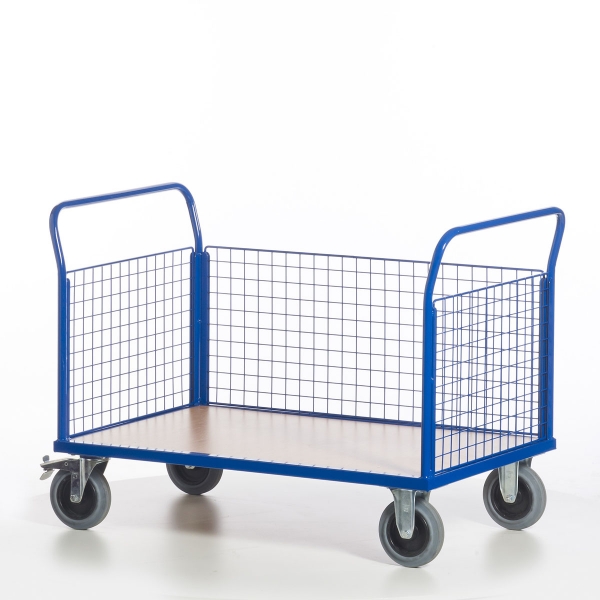 Gitter-Dreiwandwagen, 400 kg Tragkraft, 850x480 mm Ladefläche