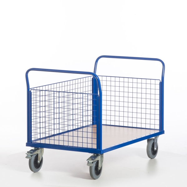 Gitter-Dreiwandwagen, 500 kg Tragkraft, LxB 1000x680 mm Ladefläche