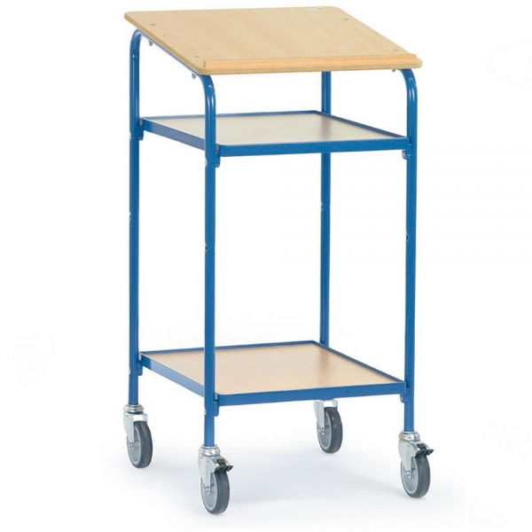 Rollpult mit Schreibfläche und Stahlschrank, Ladefläche 500x600 mm