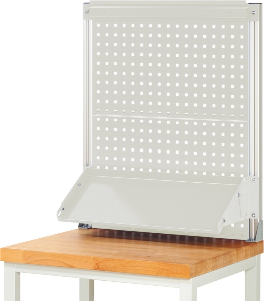 System-Aufbau (Komplettset-02 B750 mm), zur Montage auf Arbeitsplatte, RAL7035