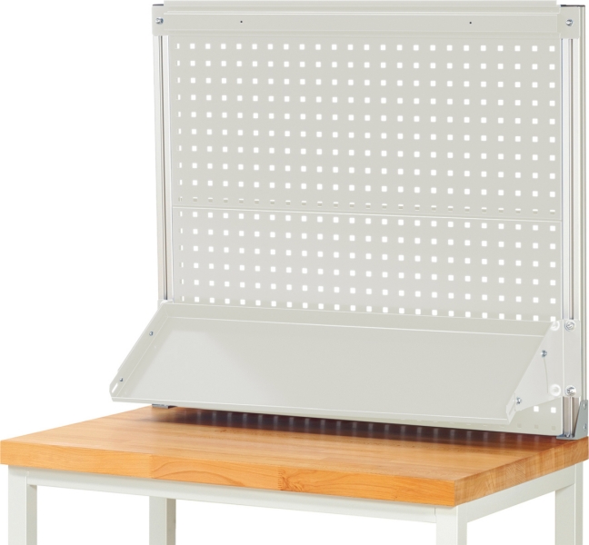 System-Aufbau (Komplettset-02 B1000 mm), zur Montage auf Arbeitsplatte, RAL7035