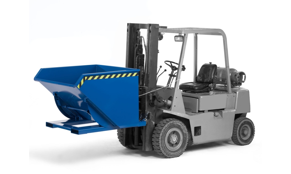 Schwerlast-Muldenkipper, BxTxH 1850x1630x900mm, 3000 kg Traglast, Inhalt 1,5cbm-3