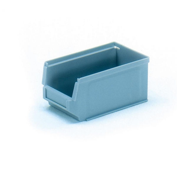 Sichtlagerkasten aus Kunststoff, Farbe grau