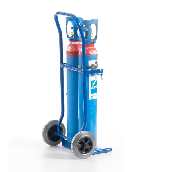 Stahlflaschenkarre, 2x10 Ltr. Flasche, 530x370x1050 mm LxBxH