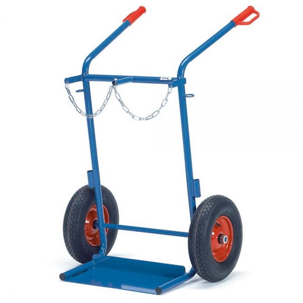 Stahlflaschenkarre 100 kg, für 2 Stahlflaschen à 40 – 50 Liter Inhalt