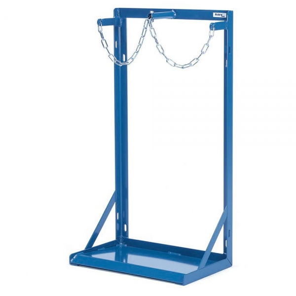 Stahlflaschenständer Flaschenhalterungen mit Kettensicherung, für 2 Flaschen 40 - 50 Liter Inhalt