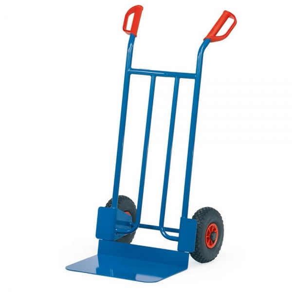 Stahlrohrkarren 250kg, Höhe 1150 mm, breite Schaufel