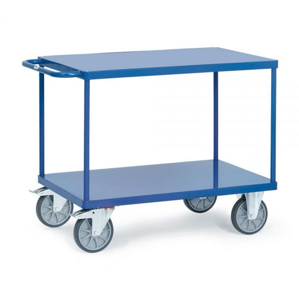 Tischwagen mit Stahlblech-Plattformen bis 600 kg, mit 2 Böden aus Stahlblech