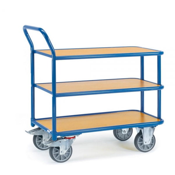 Tischwagen 400 kg, 3 Böden aus Holz