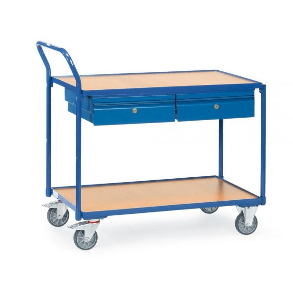 Leichte Tischwagen 300 kg, mit 2 Böden aus Holz