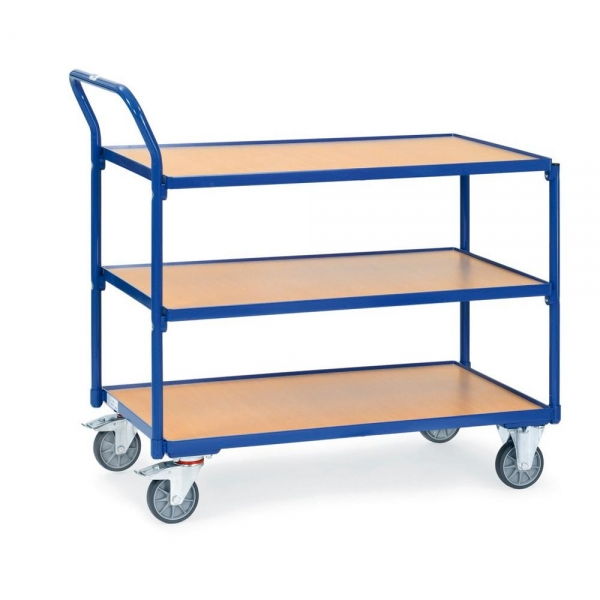Leichte Tischwagen 300 kg, mit 3 Böden aus Holz