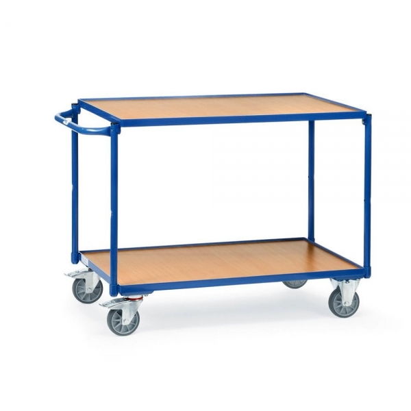 Leichter Tischwagen mit 2 Etagen aus Holz, 300 kg