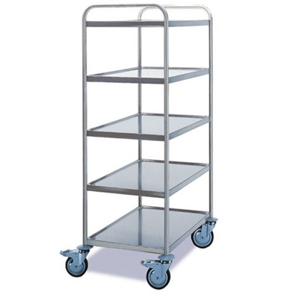 Edelstahl Tischwagen, 5 Etagen, Tragkraft 120 kg