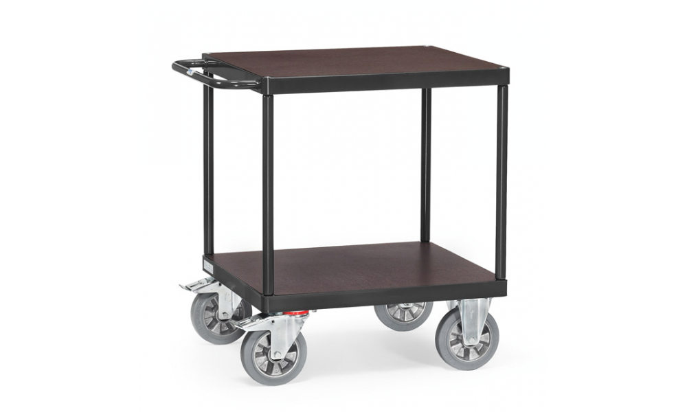 Tischwagen in Anthrazitgrau (RAL 7016) 1200 kg, mit quadratischer Ladefläche