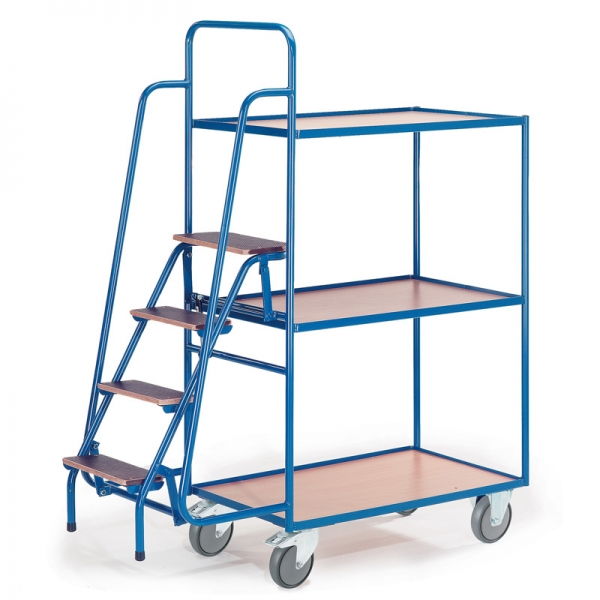 Tischwagen mit 4 Trittstufen (3 Etagen)