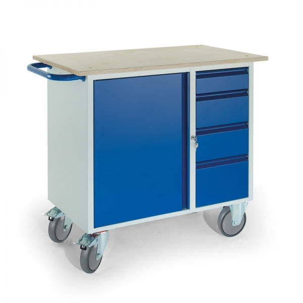 Werkstattwagen 4 Schubladen 1 Stahlschrank