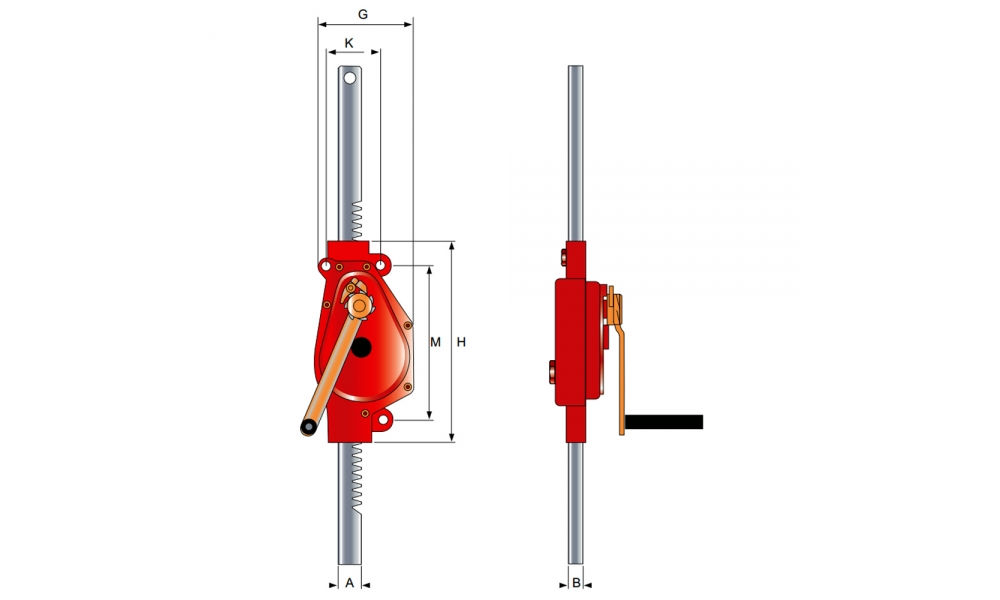 Zahnstangenwandwinden, 1500-3000 kg Tragkraft, Druckversion-2